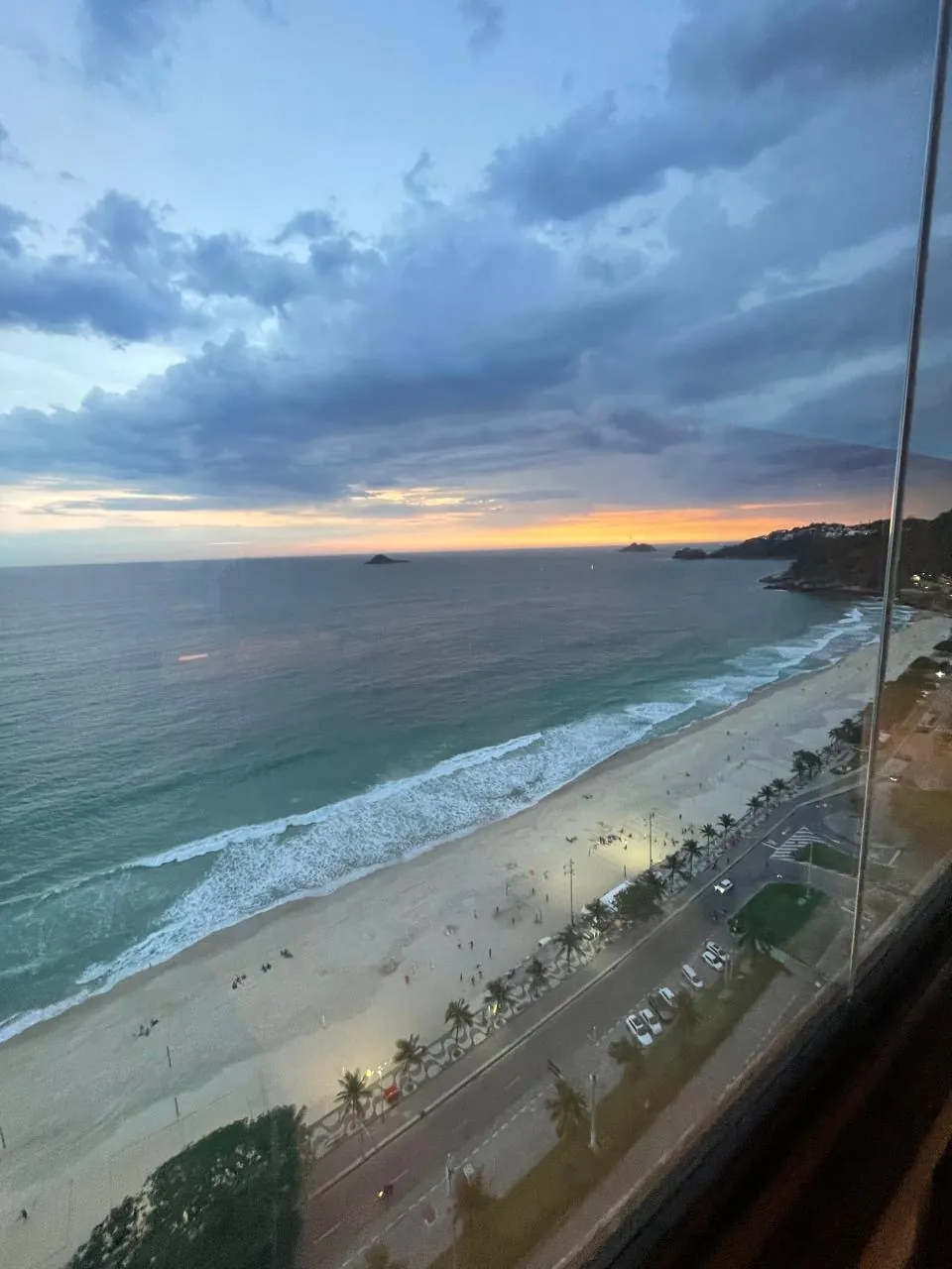 Vista aérea da praia de São Conrado a partir do 20º andar