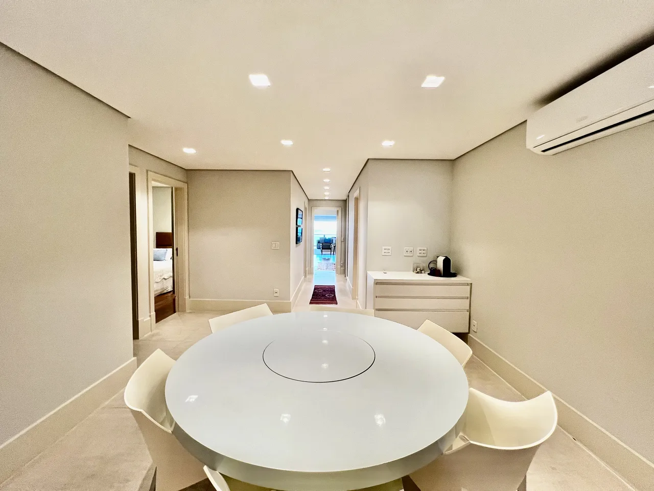 Dining room with the ocean in the background