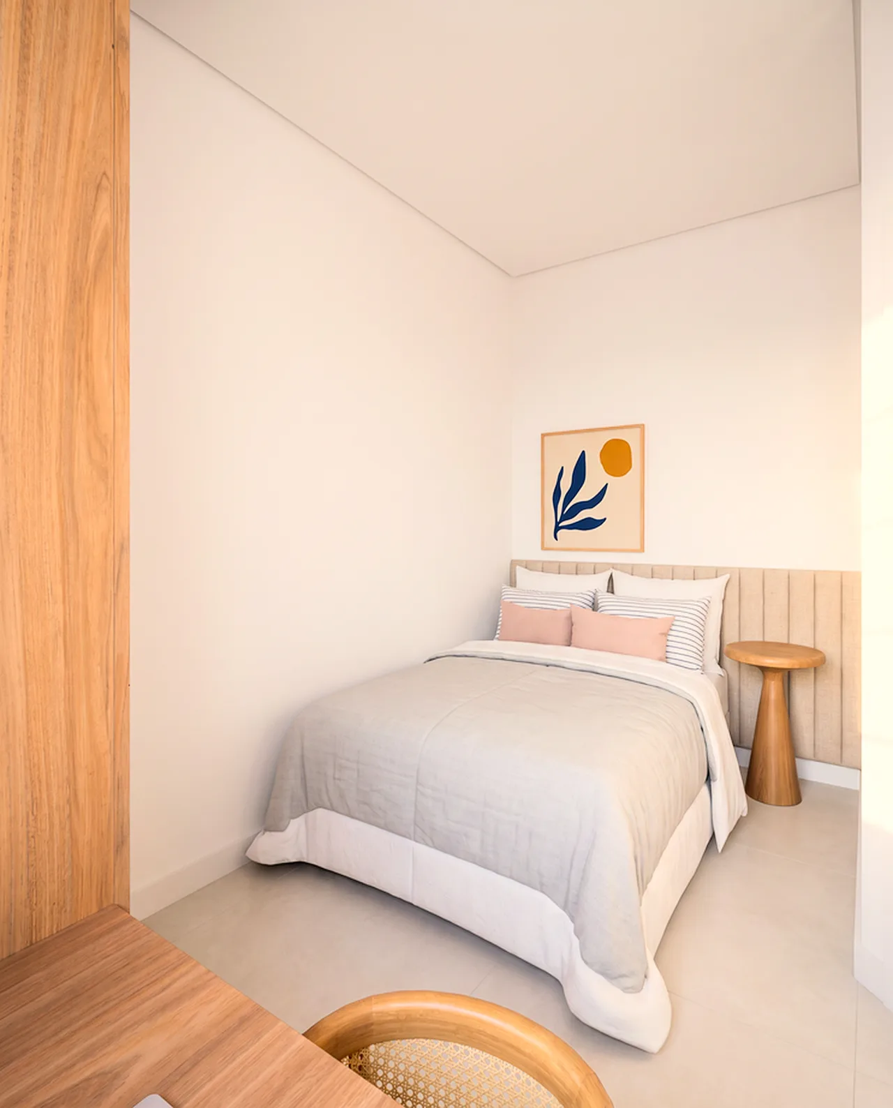 Segundo quarto com cama de solteiro